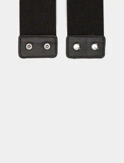 Piazza Italia Cintura da donna elastica con catena 70cm - 80cm - -argento Nero Store