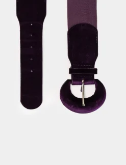 Donna Piazza Italia Donna|Cinture<Cintura da donna elastica con velluto - prugna