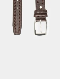 Uomo Piazza Italia Cinture E Bretelle<Cintura da uomo con doppia cucitura centrale -