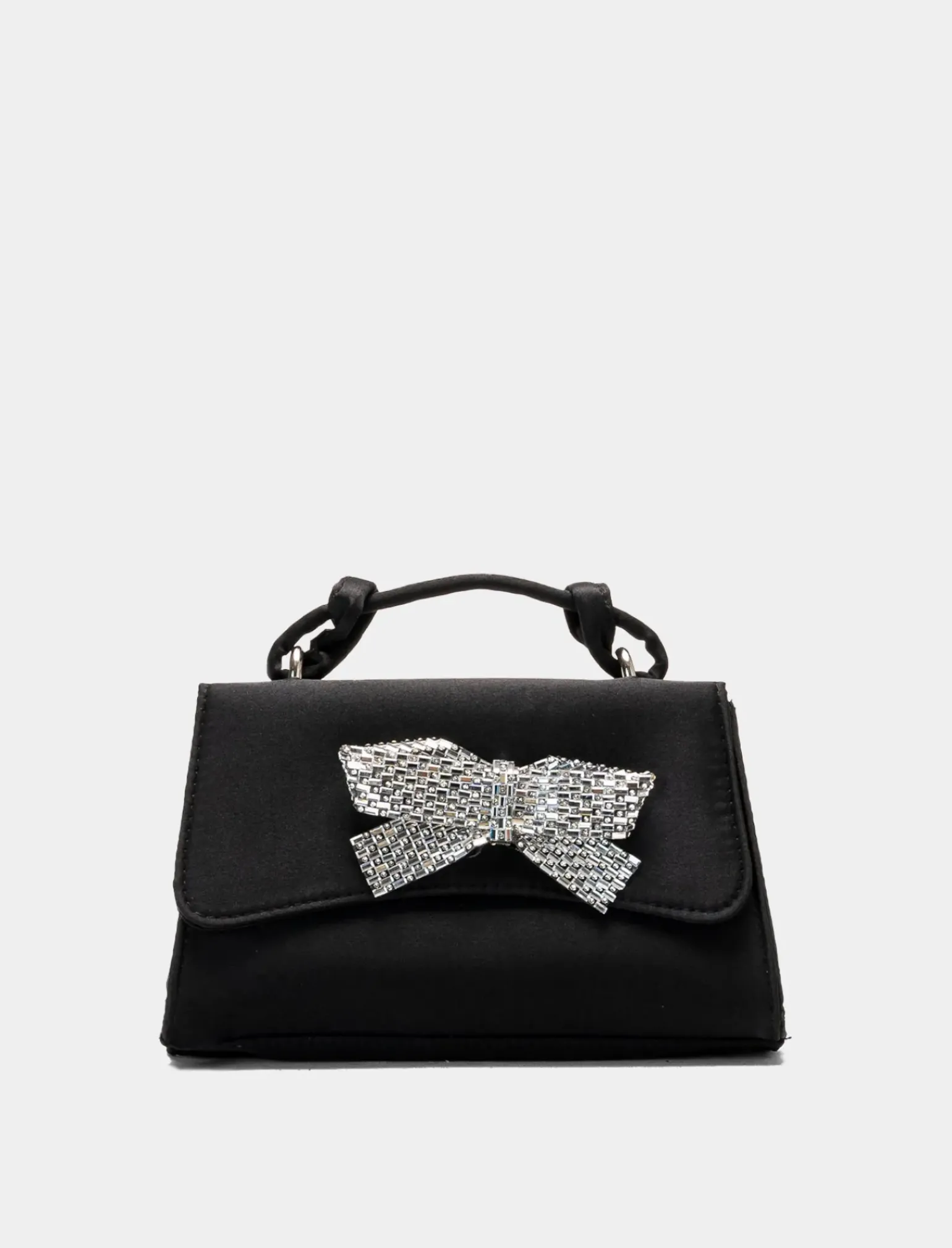 Donna Piazza Italia Donna|Borse E Zaini<Clutch da donna in raso con fiocco in strass e tracolla -