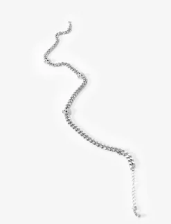 Uomo Piazza Italia Uomo<Collana da uomo catena con teschio in strass -