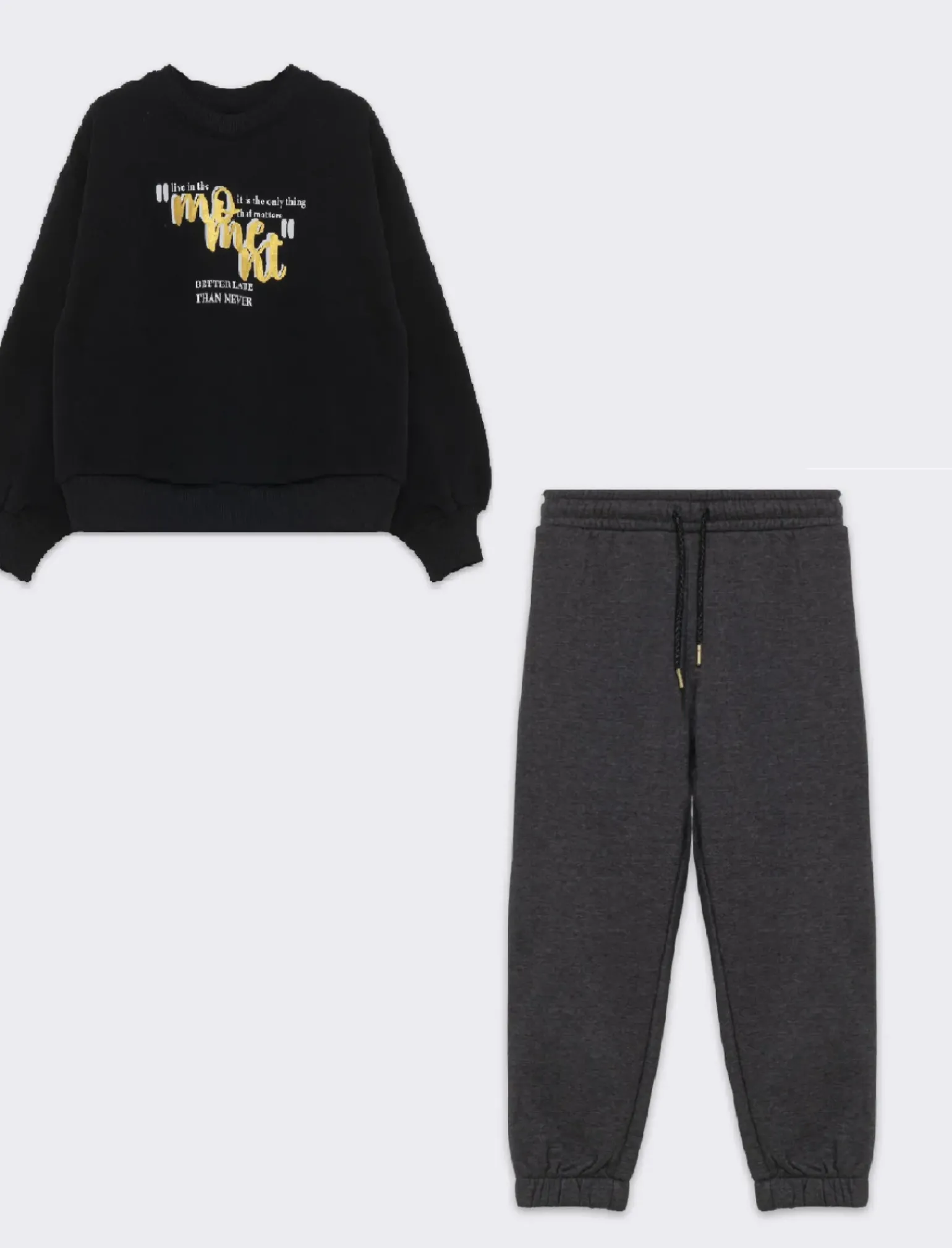 Piazza Italia Abiti E Tute|Abiti E Tute<Completo due pezzi felpa e jogger in tessuto garzato - Nero