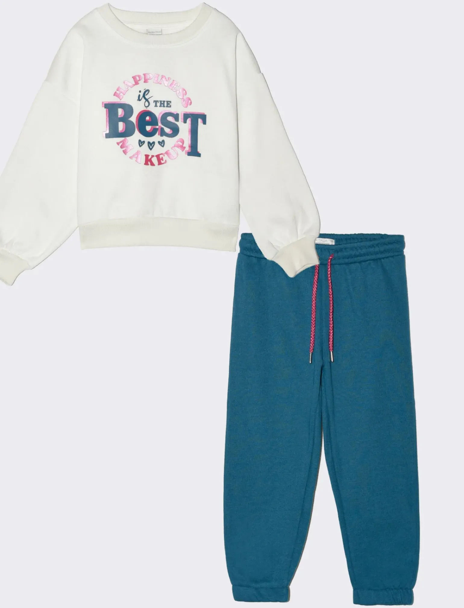 Piazza Italia Abiti E Tute|Abiti E Tute<Completo due pezzi felpa e jogger in tessuto garzato - Bianco