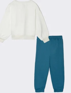 Piazza Italia Abiti E Tute|Abiti E Tute<Completo due pezzi felpa e jogger in tessuto garzato - Bianco