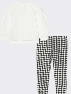 Piazza Italia Neonata<Completo felpa manica lunga e leggings - panna