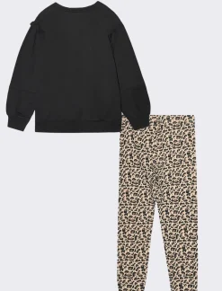 Piazza Italia Bambina|Completi<Completo set due pezzi felpa e leggings fantasia da bambina -