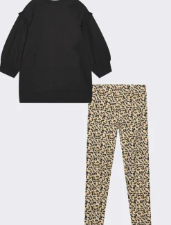 Piazza Italia Bambina|Completi<Completo set due pezzi felpa e leggings fantasia da bambina -