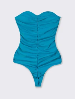 Donna Piazza Italia Donna<Costume intero a fascia goffrato shine -