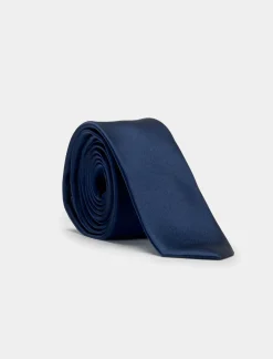 Uomo Piazza Italia Cravatte E Papillon<Cravatta da uomo in raso di 5 cm - navy