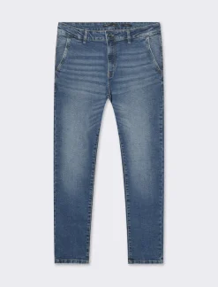Uomo Piazza Italia Jeans<Denim chino slim fit a cinque tasche - Denim