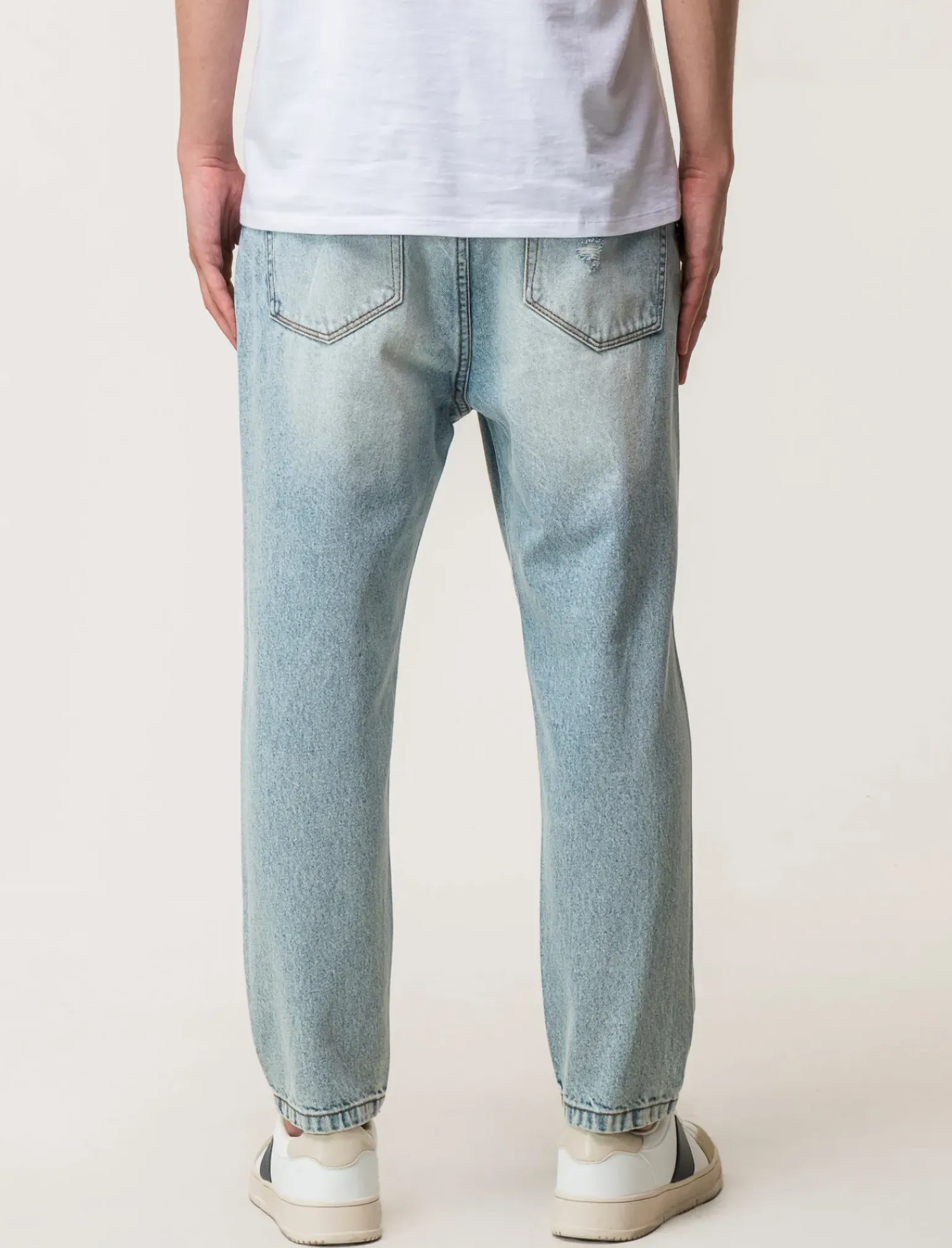 Uomo Piazza Italia Uomo|Jeans<Denim loose fit a cinque tasche con strappi - Denim chiaro