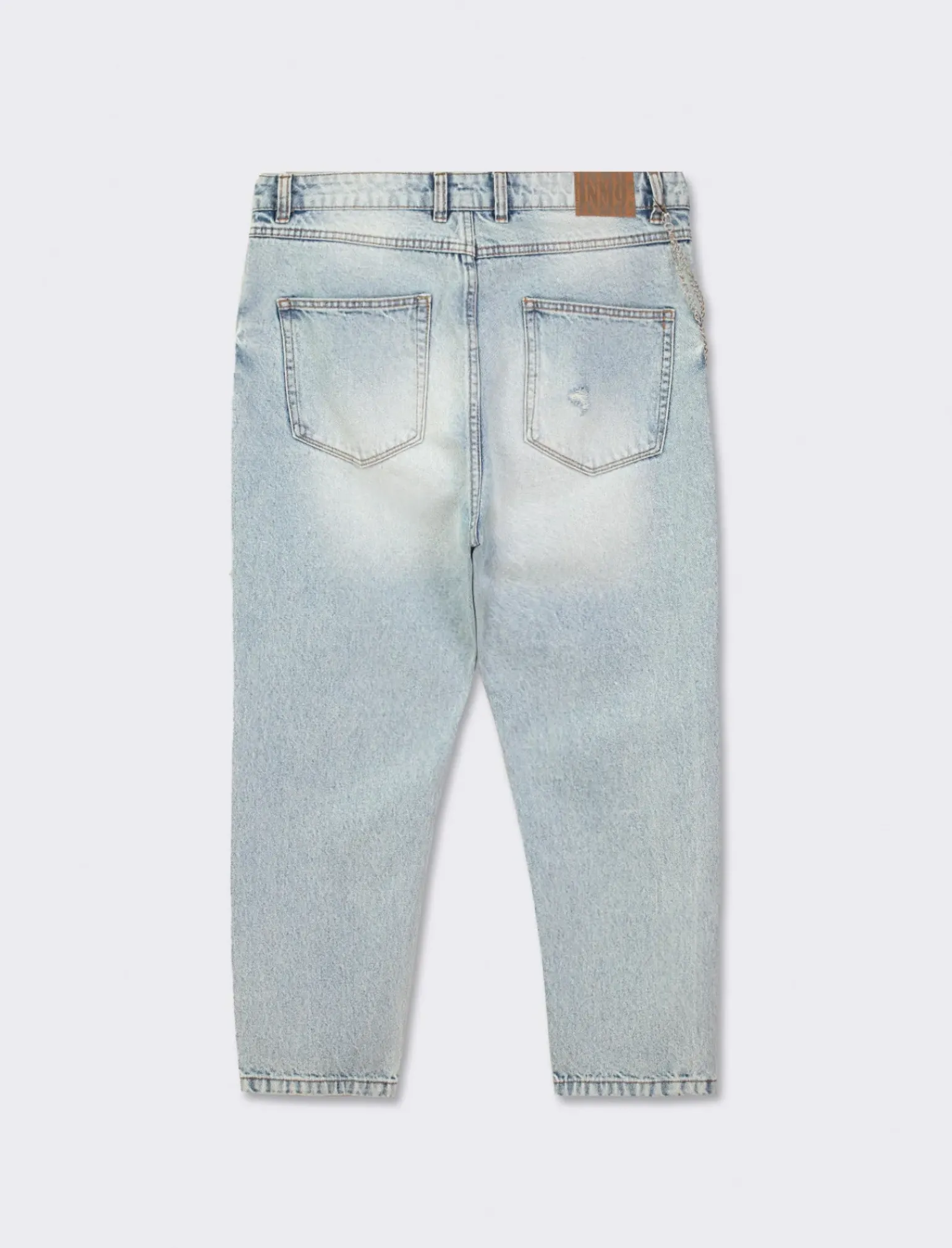 Uomo Piazza Italia Uomo|Jeans<Denim loose fit a cinque tasche con strappi - Denim chiaro
