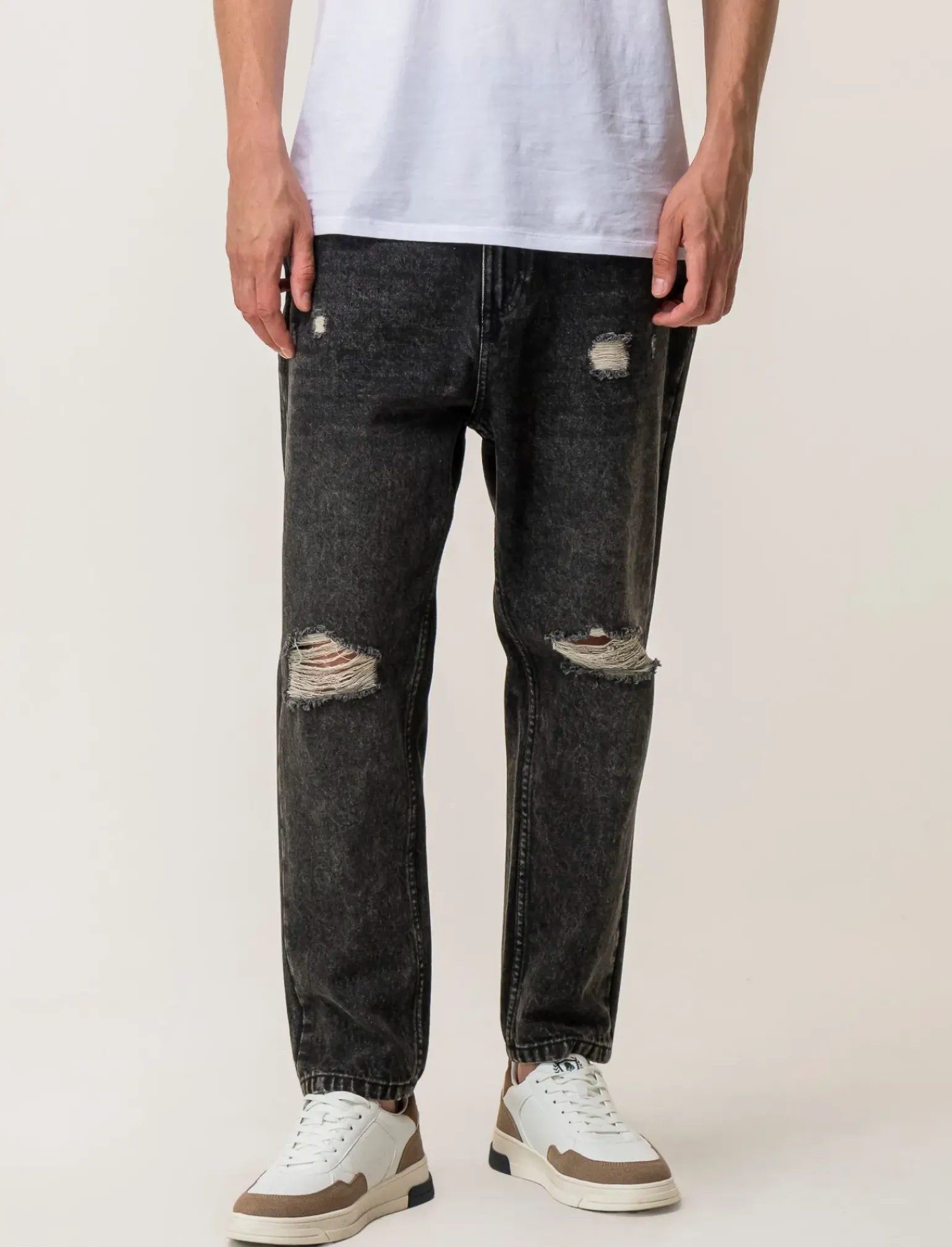 Uomo Piazza Italia Uomo|Jeans<Denim loose fit a cinque tasche con strappi -