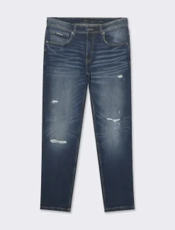 Uomo Piazza Italia Jeans<Denim slim tapered fit a cinque tasche - Denim