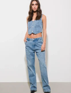 Piazza Italia Denim straight fit vita regular - Denim Blu Store