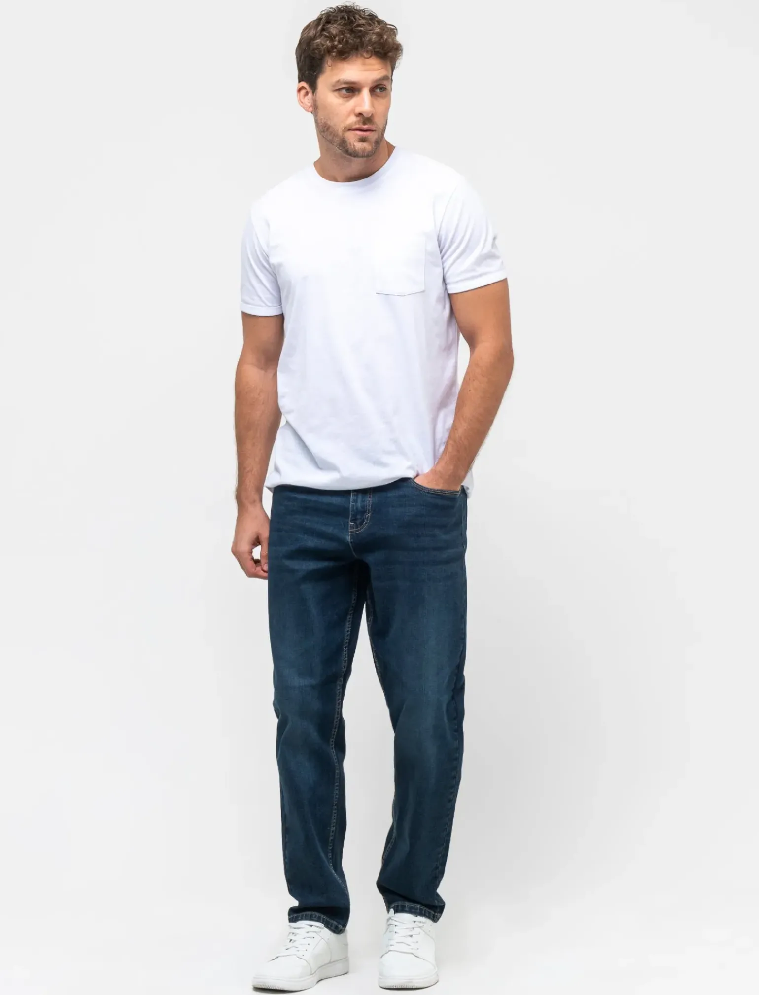 Uomo Piazza Italia Uomo|Jeans<Denim stretch carrot fit a cinque tasche - Denim