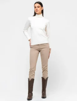 Donna Piazza Italia Donna|Maglieria<Dolcevita in maglia fine e morbida con dettaglio lurex - Avorio