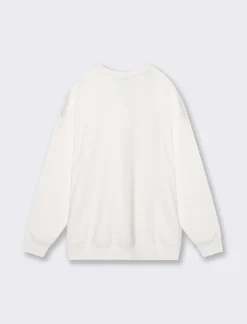 Piazza Italia Felpa a girocollo con spalla morbida e manica ampia - Avorio Beige Cheap