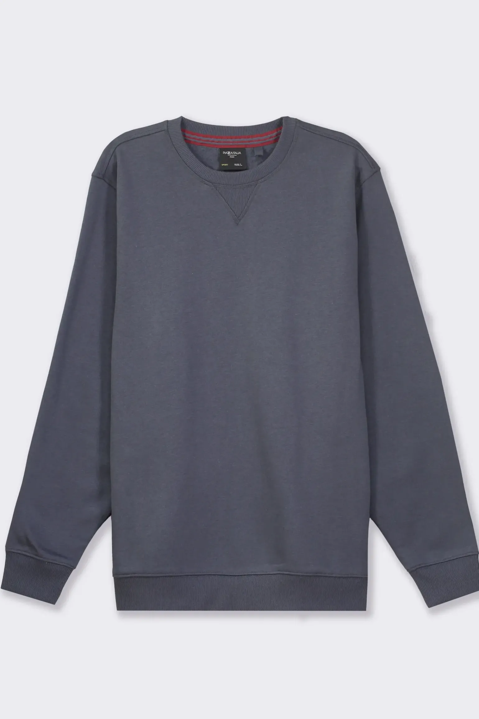 Uomo Piazza Italia Uomo|Felpe<Felpa basic regular fit in misto cotone garzato - Avion