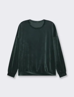 Donna Piazza Italia Maglieria<Felpa basica girocollo a manica lunga con vesibilità regular  - bottiglia