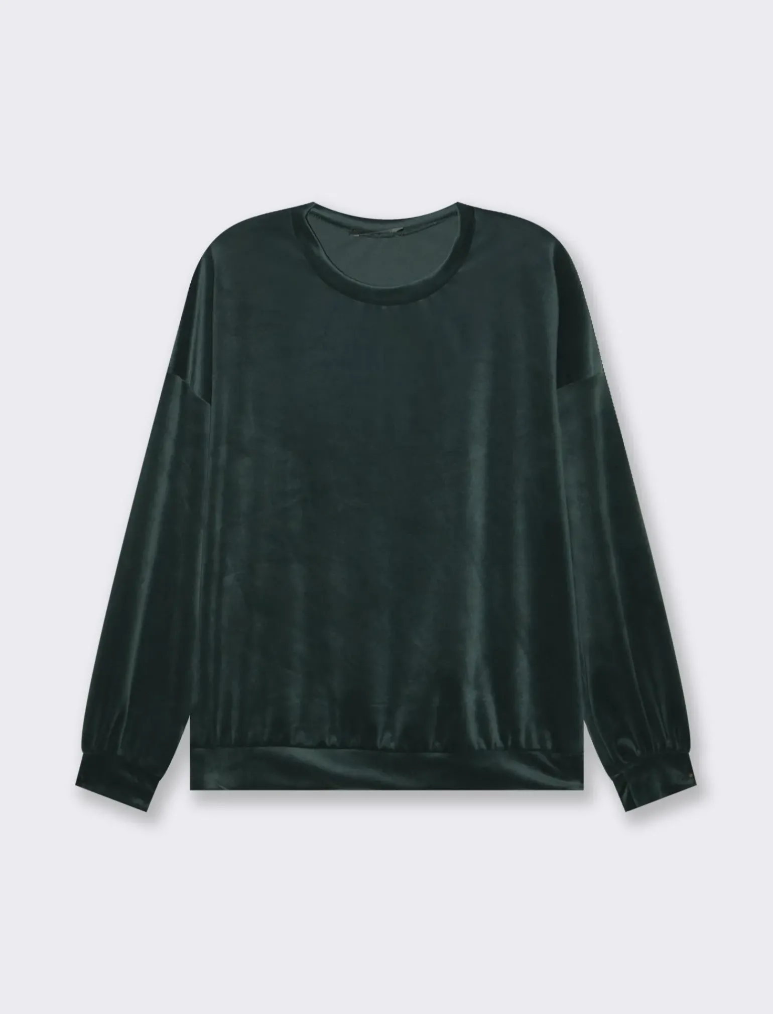 Donna Piazza Italia Maglieria<Felpa basica girocollo a manica lunga con vesibilità regular - bottiglia