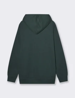 Uomo Piazza Italia Felpe<Felpa cappuccio in misto cotone garzato regular fit - scuro