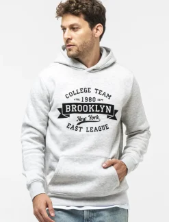 Uomo Piazza Italia Felpe<Felpa cappuccio in misto cotone garzato regular fit - mel.