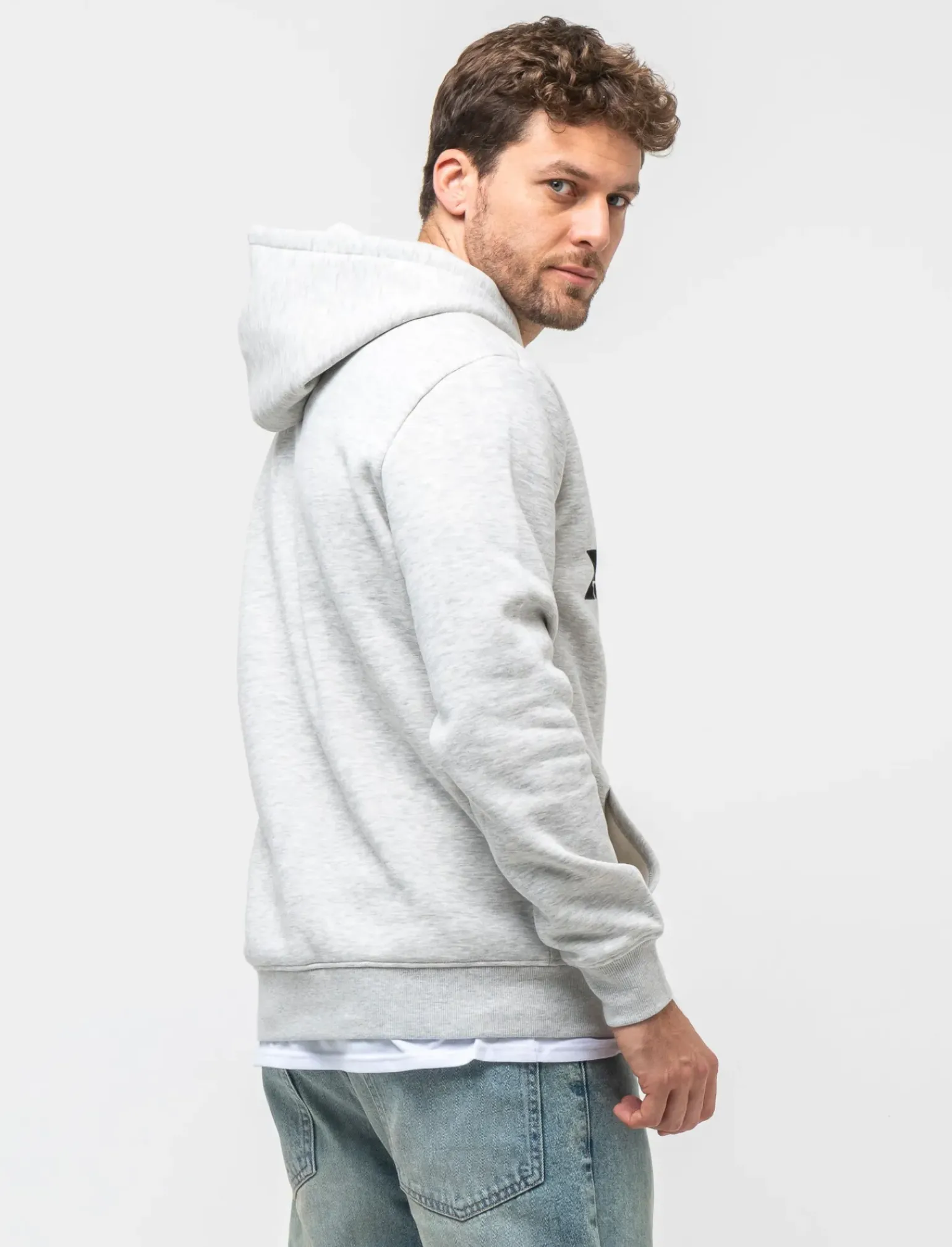 Uomo Piazza Italia Felpe<Felpa cappuccio in misto cotone garzato regular fit - mel.