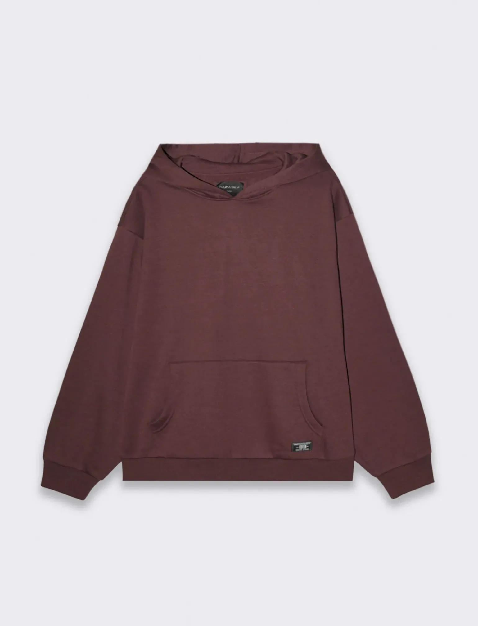Uomo Piazza Italia Felpe<Felpa cappuccio in misto cotone garzato boxy fit - Bordeaux