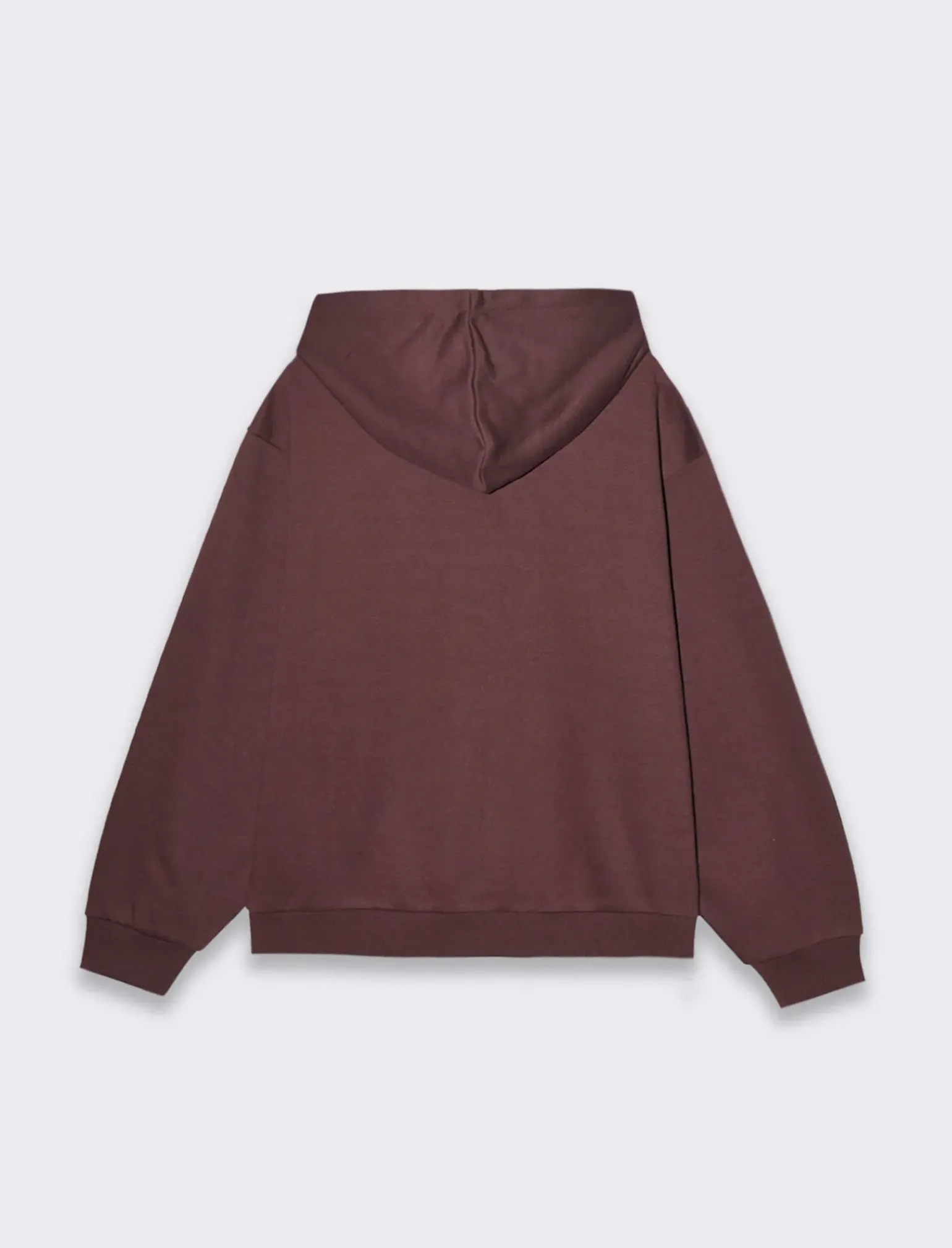 Uomo Piazza Italia Felpe<Felpa cappuccio in misto cotone garzato boxy fit - Bordeaux