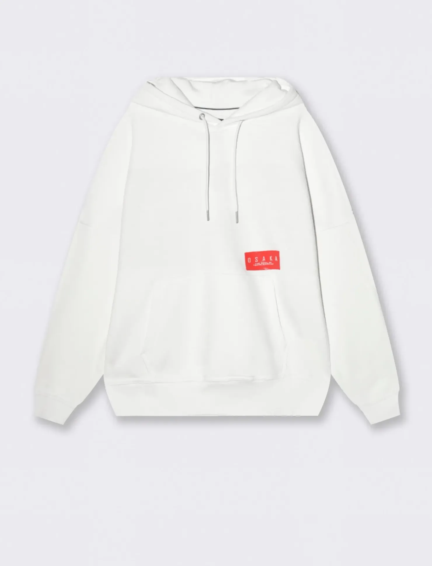 Piazza Italia Felpa cappuccio in misto cotone garzato regular fit e stampa gommata - Bianco Store