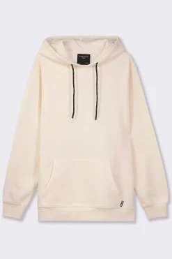 Uomo Piazza Italia Felpe<Felpa cappuccio in misto cotone garzato regular fit - latte