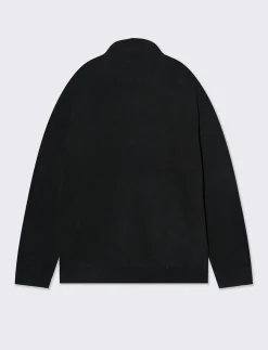 Uomo Piazza Italia Felpe<Felpa cardigan in pile regular fit a collo alto - Nero