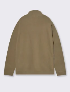 Piazza Italia Felpa cardigan in pile regular fit a collo alto - militare Verde Flash Sale