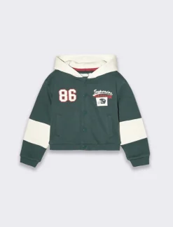 Piazza Italia Neonato|Felpe<Felpa con bottoncini a pressione e cappuccio -