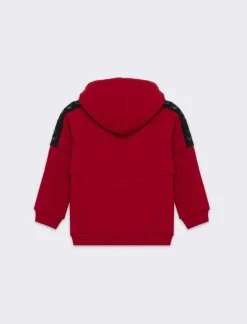 Piazza Italia Neonato|Felpe<FELPA CON CAPPUCCIO E APPLICAZIONI - Rosso