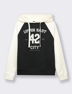 Donna Piazza Italia Donna|Felpe<Felpa con cappuccio e stampa vestibilità regular -