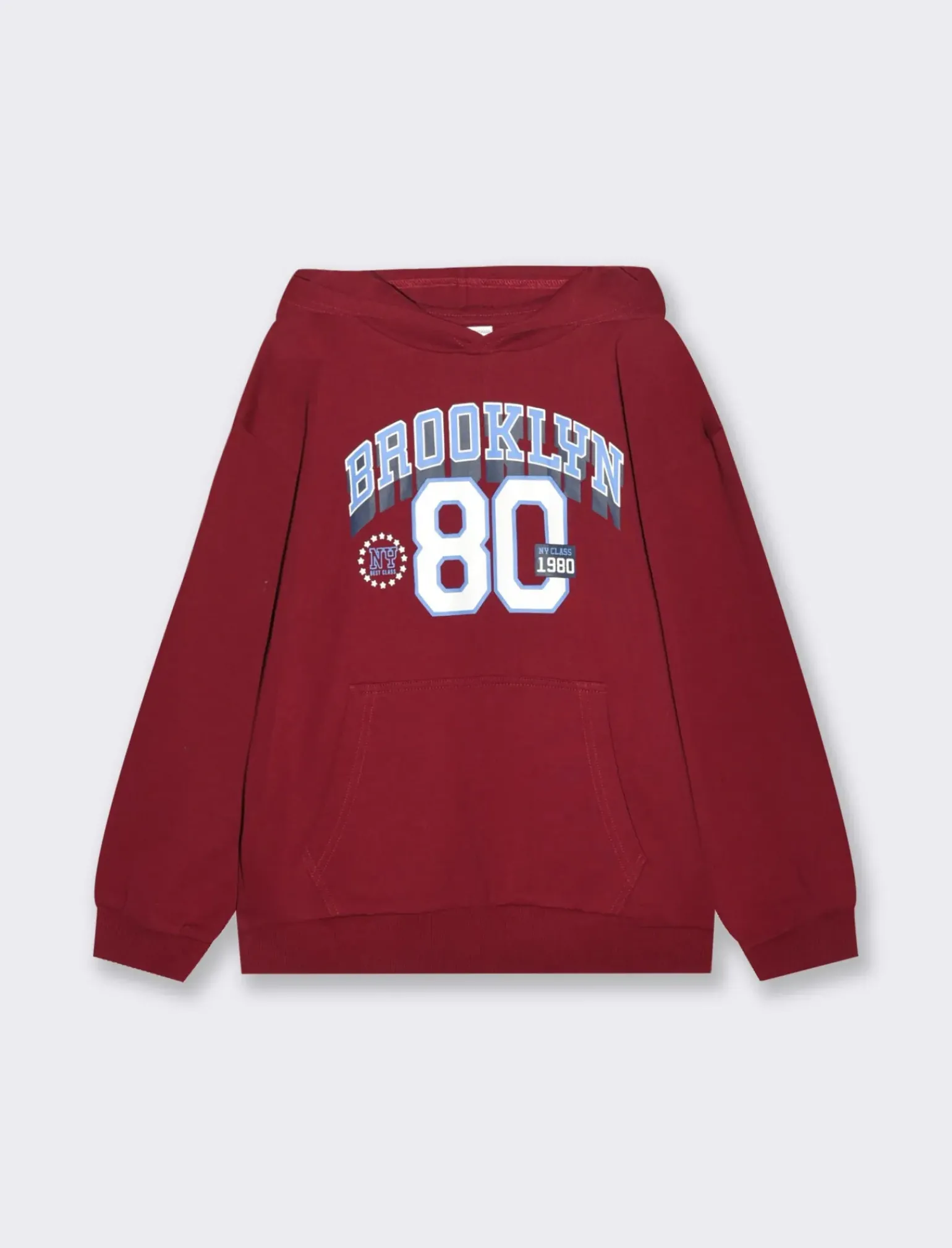 Bambino Piazza Italia Bambino|Felpe<Felpa con cappuccio e stampa frontale - Bordeaux