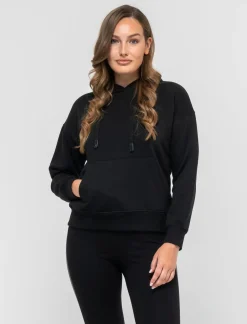 Donna Piazza Italia Donna|Felpe<Felpa con cappuccio e tasca a marsupio con cordino -