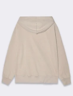 Donna Piazza Italia Donna|Felpe<Felpa con cappuccio e tasca a marsupio con cordino - Sabbia