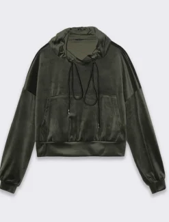 Donna Piazza Italia Donna|Maglieria<Felpa con cappuccio e tasca a marsupio sul davanti - Ve.milit.