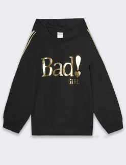 Piazza Italia Bambina|Felpe<Felpa con cappuccio in cotone elastico -