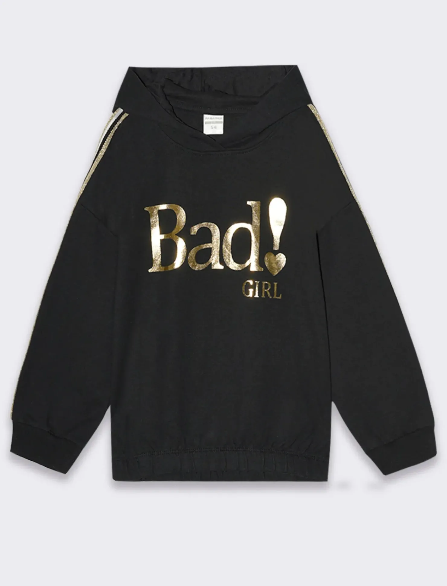 Piazza Italia Felpa con cappuccio in cotone elastico - Nero Best