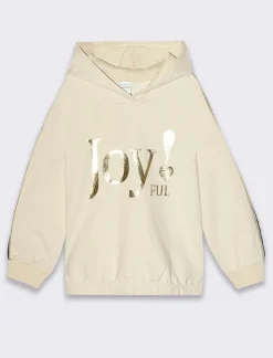 Piazza Italia Bambina|Felpe<Felpa con cappuccio in cotone elastico -