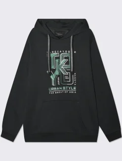 Uomo Piazza Italia Felpe<Felpa con cappuccio in misto cotone garzato regular fit -