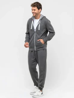 Uomo Piazza Italia Felpe<Felpa con cappuccio in misto cotone garzato melange -