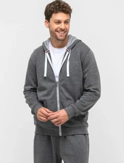 Uomo Piazza Italia Felpe<Felpa con cappuccio in misto cotone garzato melange -