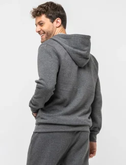 Uomo Piazza Italia Felpe<Felpa con cappuccio in misto cotone garzato melange -