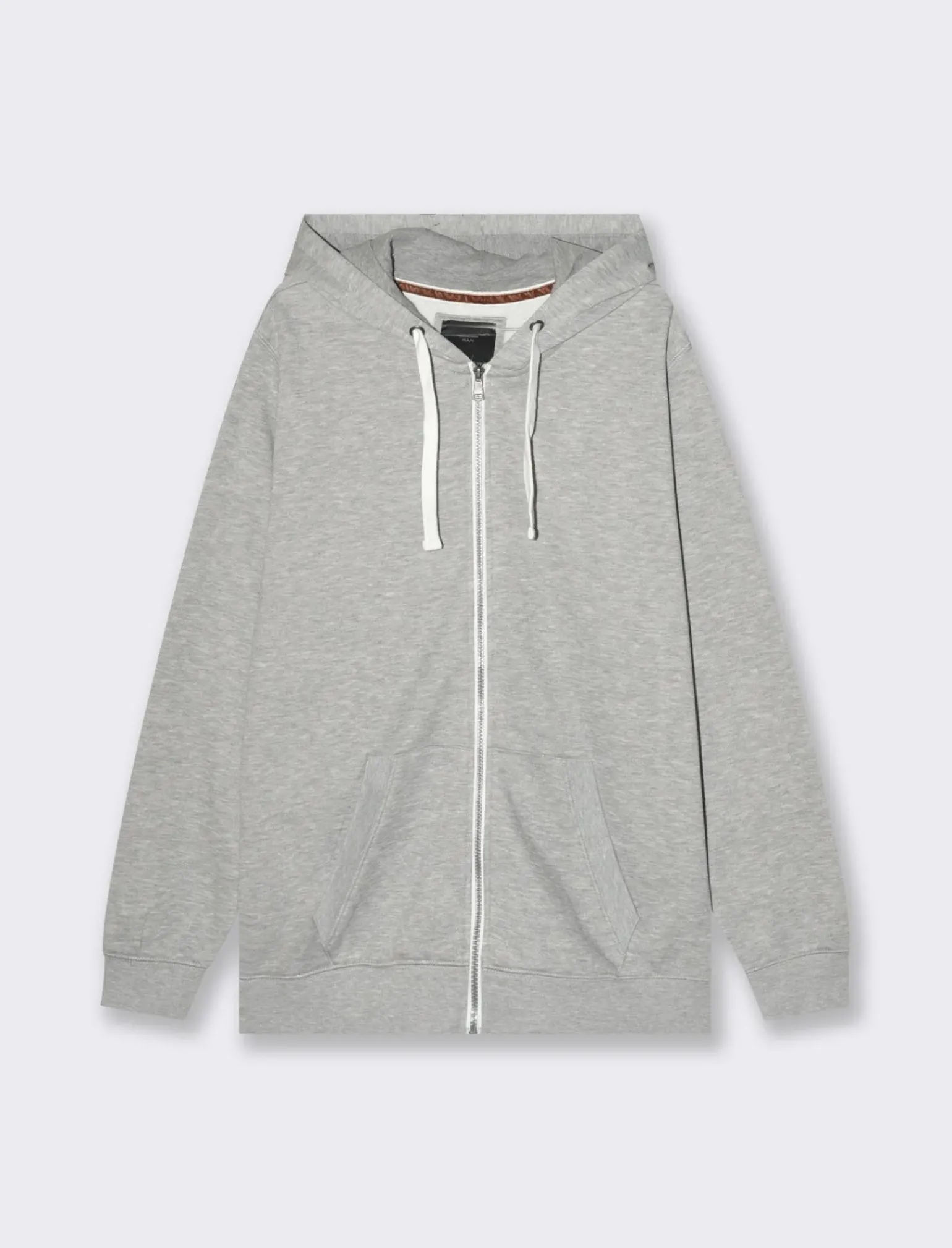 Uomo Piazza Italia Felpe<Felpa con cappuccio in misto cotone garzato melange - mel.