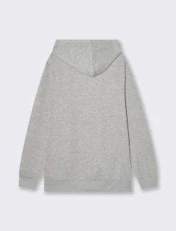 Uomo Piazza Italia Felpe<Felpa con cappuccio in misto cotone garzato melange - mel.